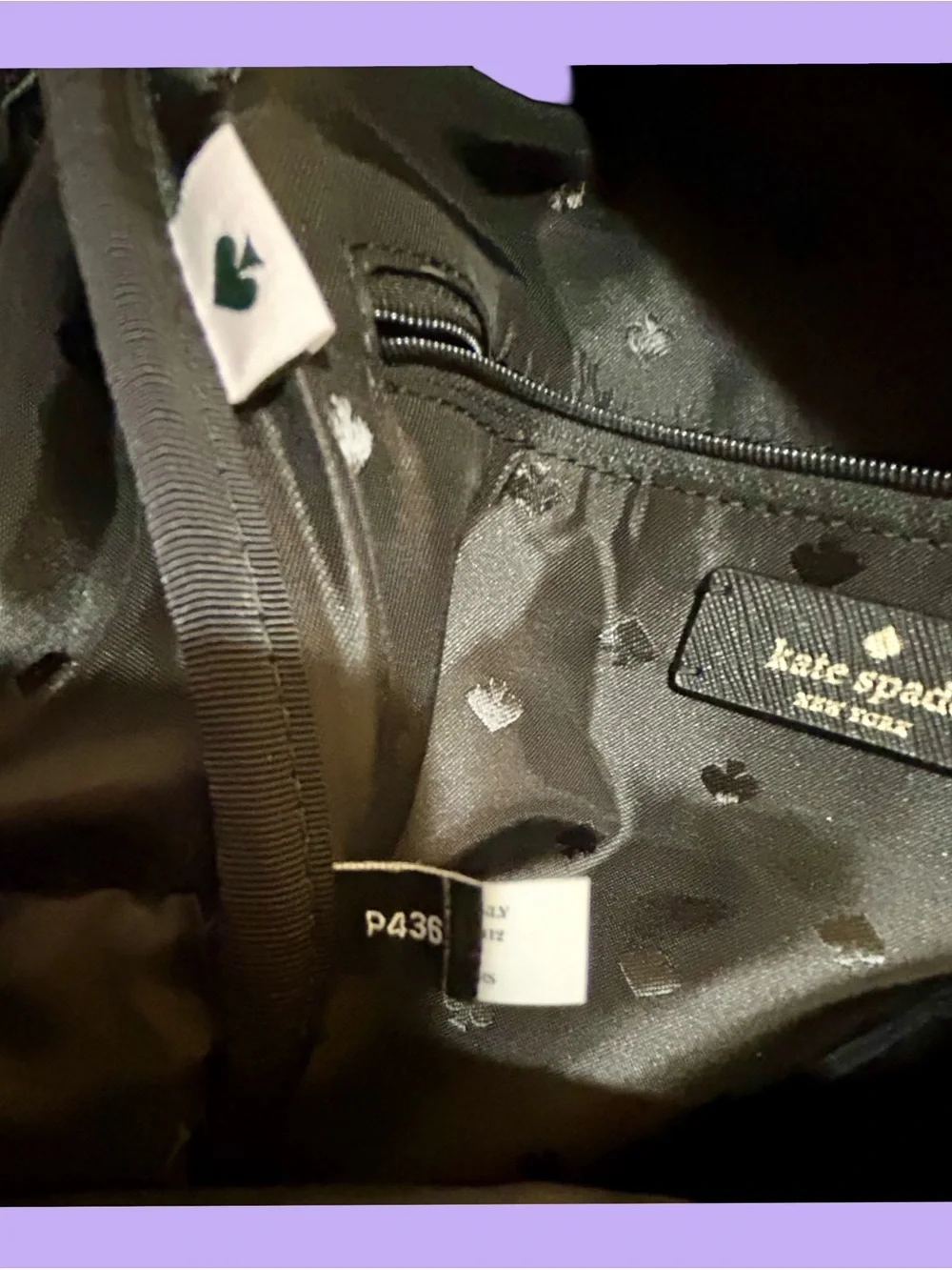 NWT KATE SPADE QUILTED BACKPACK,DIAMOND PATTERN, w/GOLD TONE HARDWARE.ADJUSTABLE